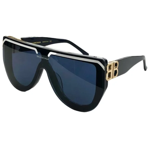 Солнцезащитные очки Balenciaga With Stripes And Logo "Blue"