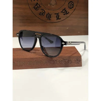 Солнцезащитные очки Chrome Hearts Patterns Along Temple "Black/Blue" фото № 2