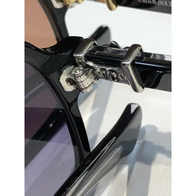 Солнцезащитные очки Chrome Hearts Line On Bridge Of Nose "Black/Violet" фото № 8