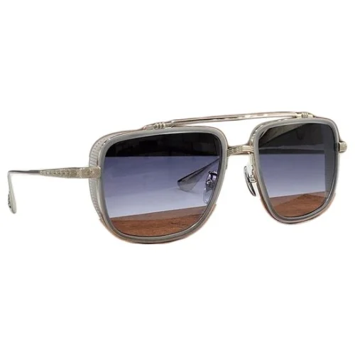 Солнцезащитные очки Chrome Hearts Temples With Decoration By Repeating Logo "Gray"