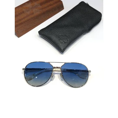 Солнцезащитные очки Chrome Hearts Temples With Crosses And Squares "Blue" фото № 2 Солнцезащитные очки Chrome Hearts Temples With Crosses And Squares "Blue" фото № 2