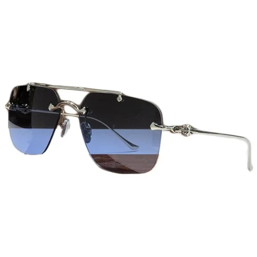 Солнцезащитные очки Chrome Hearts Thin Temples And Patterns No Frame "Blue"