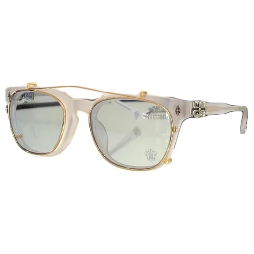 Солнцезащитные очки Chrome Hearts Double Frame With Logo "White"