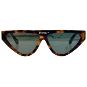 Солнцезащитные очки Off White Front Middle Inscription "Brown/Blue"