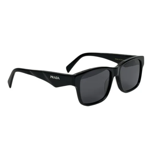 Солнцезащитные очки Prada Frame With Triangle And Logo "Black"