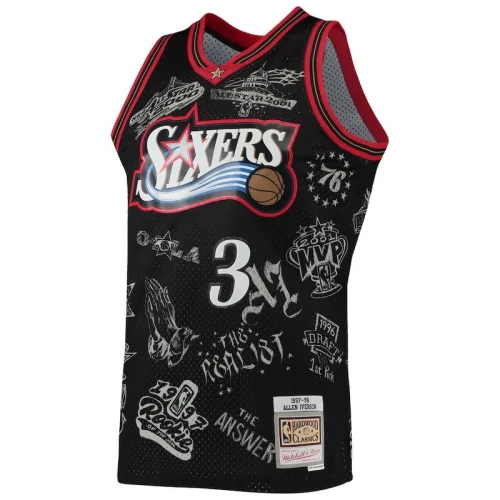 Баскетбольная Джерси NBA X Mitchell And Ness Philadelphia 76ers №3 Allen Iverson "Black"