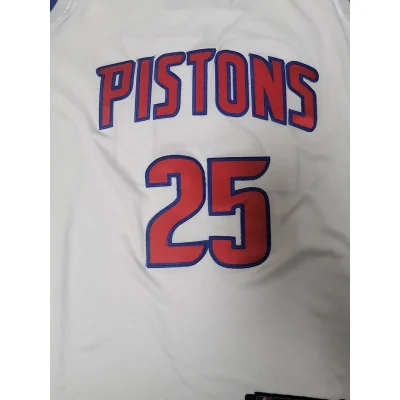 Баскетбольная Джерси Nike X NBA Detroit Pistons 19-20 №25 Derrick Rose "White" фото № 5