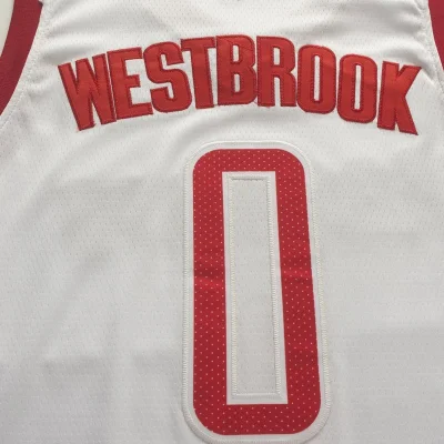 Баскетбольная Джерси Nike X NBA Houston Rockets №0 Russell Westbrook "White" фото № 2