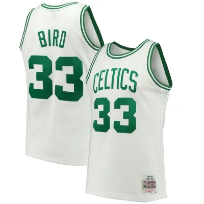 Баскетбольная Джерси Nike Boston Celtics Mamp №33 Larry Bird "White" фото № 2