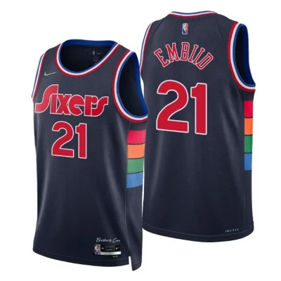 Баскетбольная Джерси Nike Philadelphia 76ers 21-22 №21 Joel Embiid "Blue" фото № 2 Баскетбольная Джерси Nike Philadelphia 76ers 21-22 №21 Joel Embiid "Blue" фото № 2