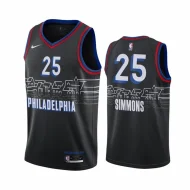 Баскетбольная Джерси Nike Philadelphia 76ers 21 №25 Ben Simmons "Black"