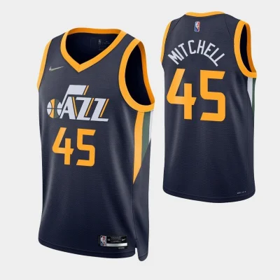 Баскетбольная Джерси Nike Utah Jazz 21-22 №45 Donovan Mitchell "Black" фото № 2