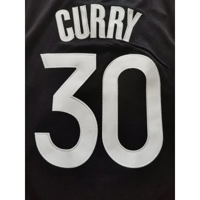 Баскетбольная Джерси Nike Golden State Warriors 19-20 №30 Stephen Curry With Logo "Black" фото № 2