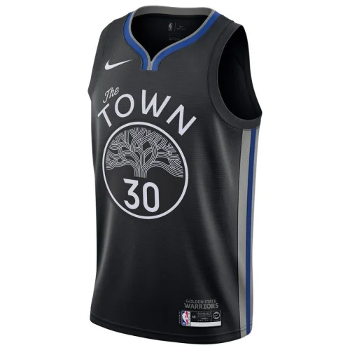 Баскетбольная Джерси Nike Golden State Warriors 19-20 №30 Stephen Curry With Logo "Black"