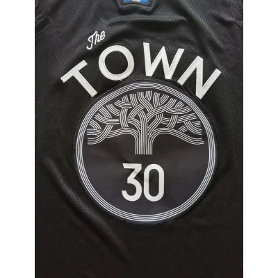 Баскетбольная Джерси Nike Golden State Warriors 19-20 №30 Stephen Curry With Logo "Black" фото № 6