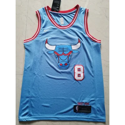 Баскетбольная Джерси Nike Chicago Bulls 19-20 №8 Zach LaVine "Blue" фото № 8