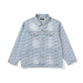 Джинсовая Куртка Balenciaga With Brand Print Of Logos "Blue"