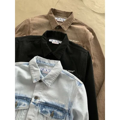 Джинсовая Куртка Off White Monochrome "Blue/White" фото № 4