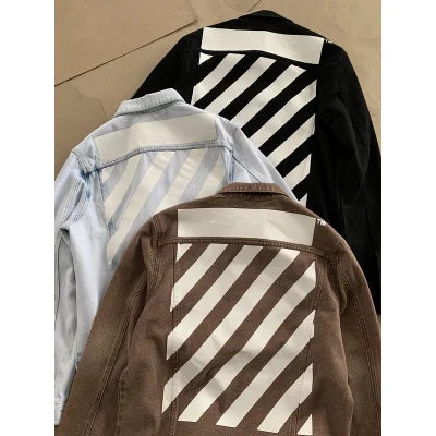 Джинсовая Куртка Off White Monochrome "Blue/White" фото № 6