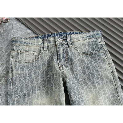 Джинсы Christian Dior Brown Stripe Logo "Blue" фото № 8