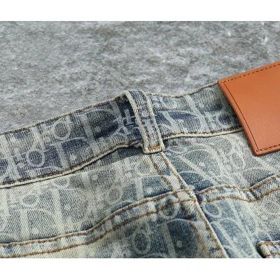 Джинсы Christian Dior Brown Stripe Logo "Blue" фото № 7