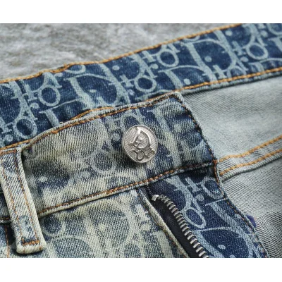 Джинсы Christian Dior Brown Stripe Logo "Blue" фото № 6