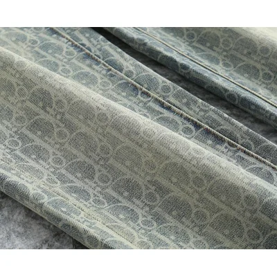 Джинсы Christian Dior Brown Stripe Logo "Blue" фото № 5