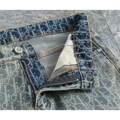 Джинсы Christian Dior Brown Stripe Logo "Blue" фото № 4