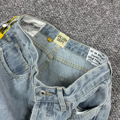 Джинсы Gallery Dept x Chrome Hearts Denim "White Cross" фото № 7