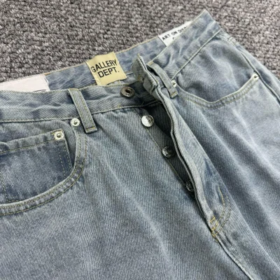 Джинсы Gallery Dept x Chrome Hearts Denim "White Cross" фото № 6