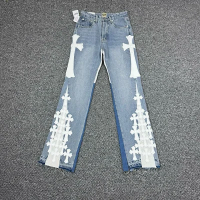 Джинсы Gallery Dept x Chrome Hearts Denim "White Cross" фото № 2