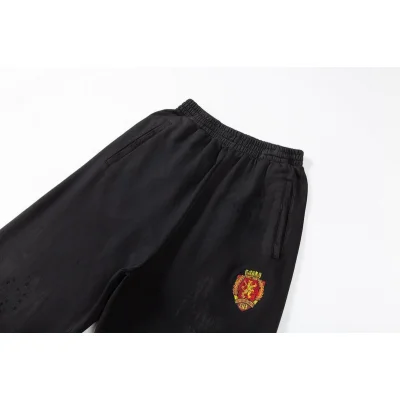 Штаны Balenciaga With Coat Of Arms - In Torn Style "Black" фото № 2 Штаны Balenciaga With Coat Of Arms - In Torn Style "Black" фото № 2