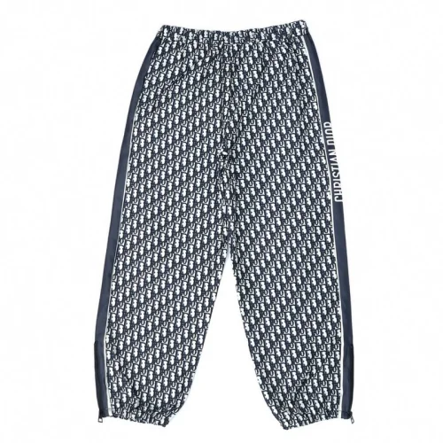 Штаны Dior With Keychain Logo "Blue/White"