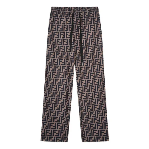Штаны Fendi With Black Letter Print "Brown"