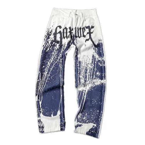 Штаны Gallery Dept Cotton In An Interesting Design "White/Blue"