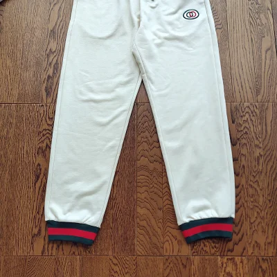 Штаны Gucci Striped Bottom "White" фото № 8