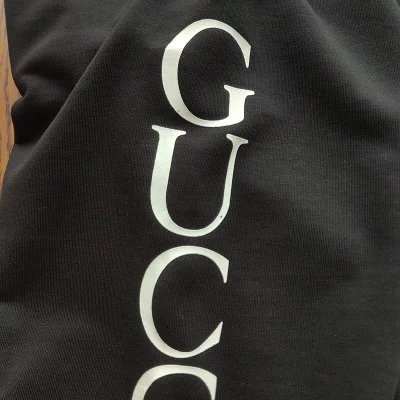 Штаны Gucci With Logo And Woven Letters "Black" фото № 9