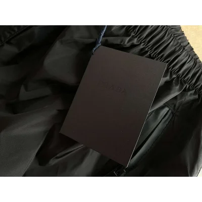 Штаны Prada Small Logo On Back Pocket And Elastic Decoration "Black" фото № 4