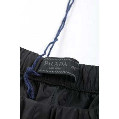 Штаны Prada Small Logo On Back Pocket And Elastic Decoration "Black" фото № 6