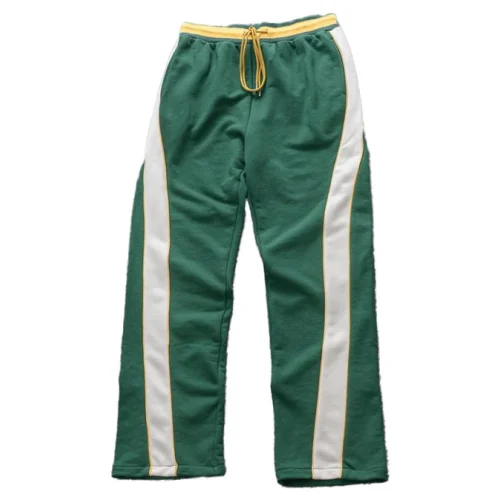 Штаны Rhude On A Yellow Elastic Band With White Stripes "Green"