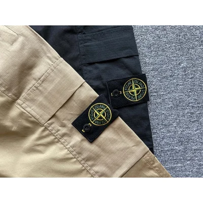 Штаны Stone Island Logo In Fashionable Style "Beige" фото № 9