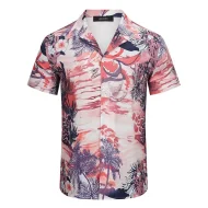 Рубашка Amiri Palm Trees And Fish Print "Red"