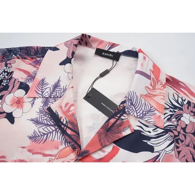 Рубашка Amiri Palm Trees And Fish Print "Red" фото № 3