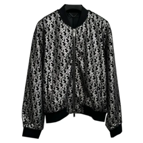 Бомбер Christian Dior Logos Dior Gray Rhinestones "Black"