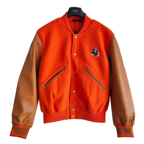 Бомбер Christian Dior Frontside Logo Black Rhinestones "Red"