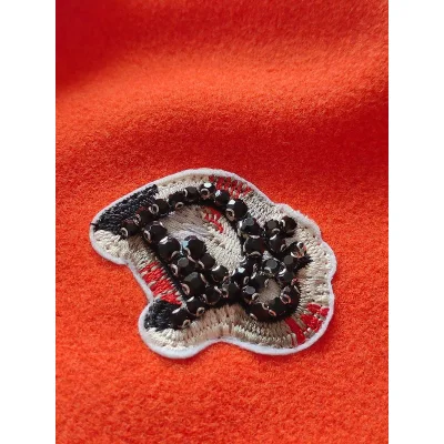 Бомбер Christian Dior Frontside Logo Black Rhinestones "Red" фото № 5