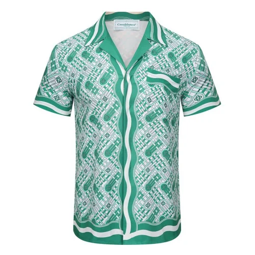 Рубашка Casablanca Orbit Print And Waves Edge Decoration "Green"