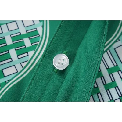 Рубашка Casablanca Orbit Print And Waves Edge Decoration "Green" фото № 3