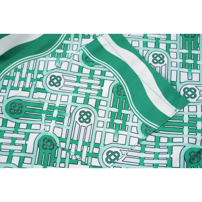 Рубашка Casablanca Orbit Print And Waves Edge Decoration "Green" фото № 4