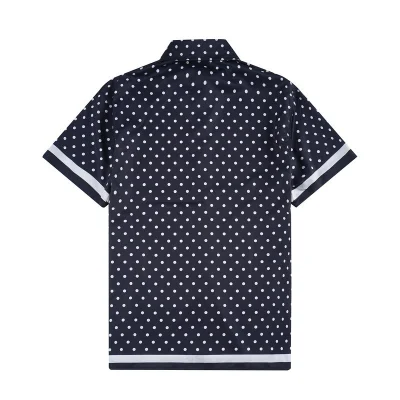 Рубашка Dolce Gabbana Dotted Print With Edge Stripes "Black" фото № 2